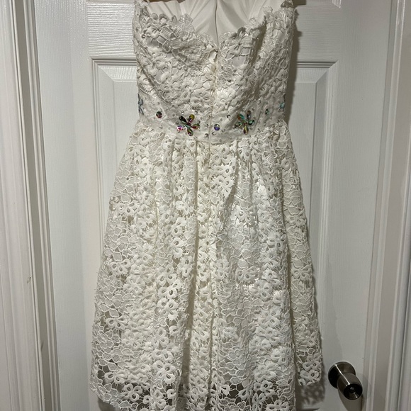 White Lace Prom Dress - Picture 7 of 12